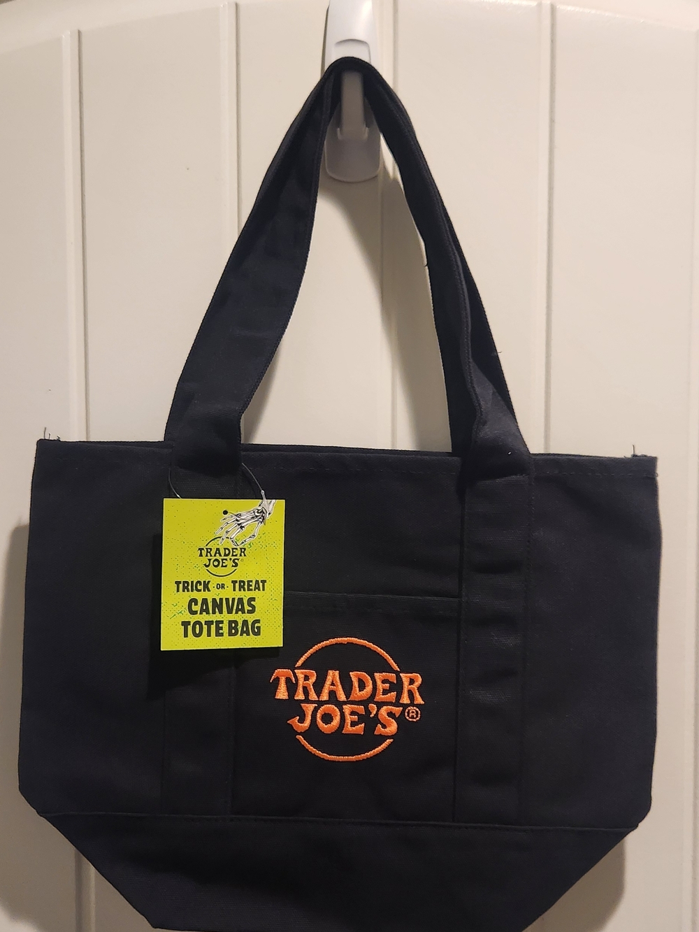 Trader Joe's Black Canvas Mini Tote Bag